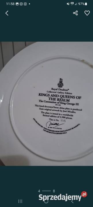 Dwa talerze porcelanowe Anglia Przasnysz