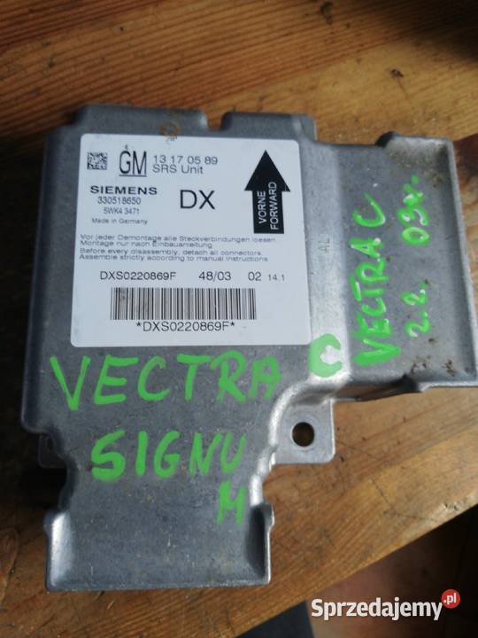 sensor airbag Vectra Signum 13 17 05 89 Margonin