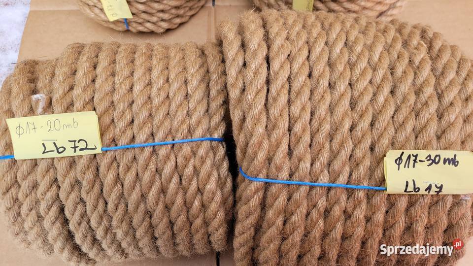 Lina jutowa 17mm 20m różne dlugosci lin 30m 50m dolnośląskie Wrocław