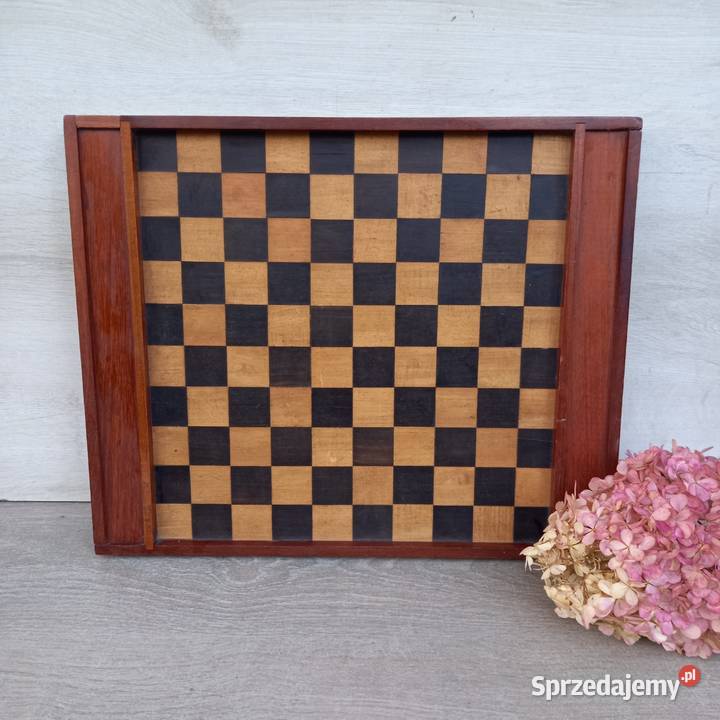 Stare drewniane warcaby z lat 50tych dwustronna Warszawa sprzedam