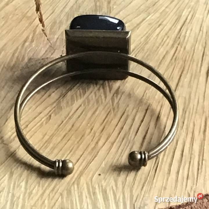 Otwarta bransoletka z dużym kamieniem mazowieckie Warszawa