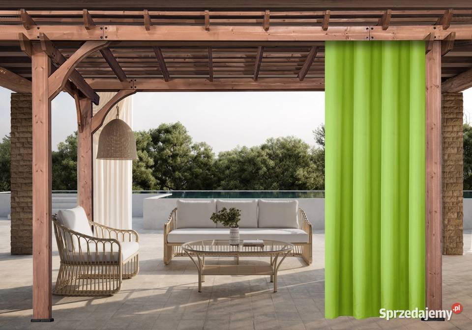 ZASŁONY OGRODOWE WODOODPORNE 155x200 TUNEL taras lubuskie Nowa Sól