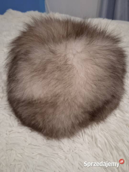 Kołnierz i czapka z naturalnego futra lisa Kraków sprzedam