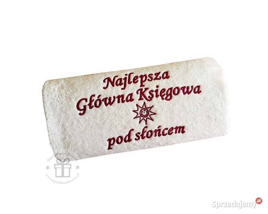 Prezent Księgowej Księgowego ręcznik z napisem kujawsko-pomorskie Toruń sprzedam