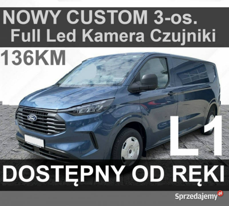 Ford Transit Custom L1 136 ręki Super Full Led Szczecinek