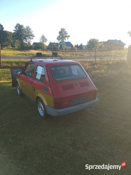 Fiat 126p bez prawa rejestracji autko kolegi Poddębice