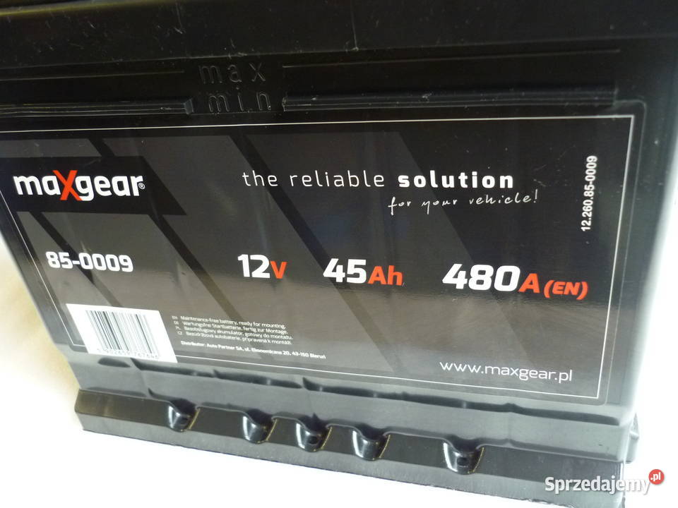 Akumulator MAXGEAR 45AH 480A NOWYgwarancja 24m Akumulatory Poznań