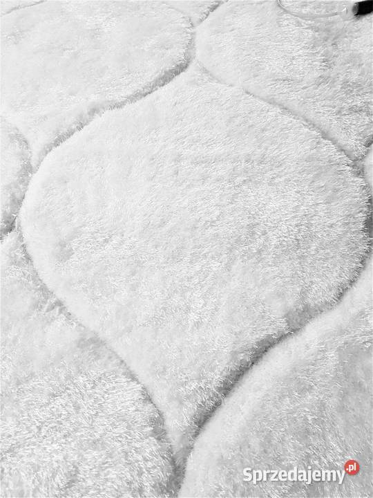 OUTLET Dywan shaggy GLAMOUR 240x330 24 biały Dywany i wykładziny Przeciszów