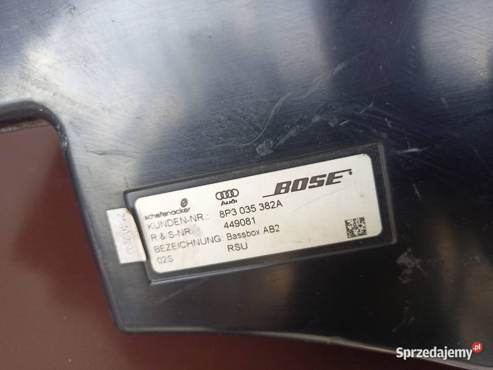 Audi A3 8P subwoofer głośnik Bose Sieradz sprzedam