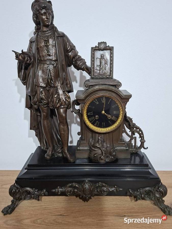 Kominkowy zegar marmurowy francuski Rzeszów