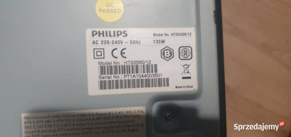 Odtwarzacz kina domowego phillips hts5580 bluray Philips