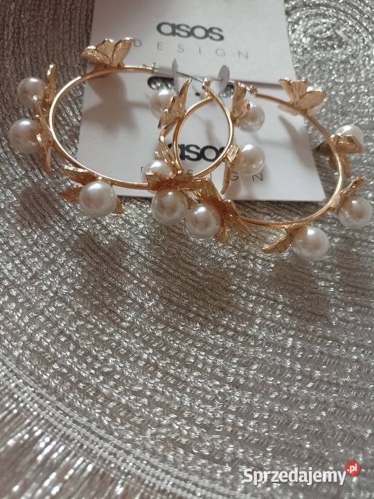 ASOS Bogato zdobione perłami Kolczyki koła z Dodatki Kraków