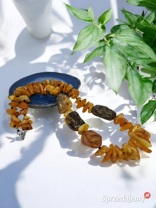 Korale z bursztynu bursztyn bałtycki mleczne z Warszawa