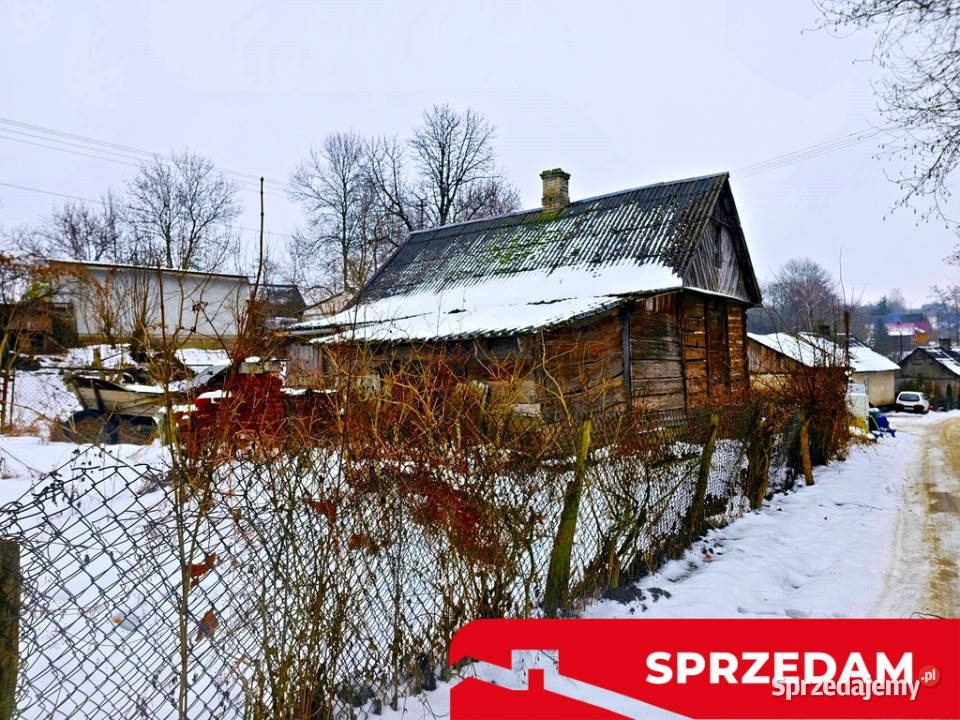 Drewniany dom z dużą działką pole sad las Karczmiska Pierwsze
