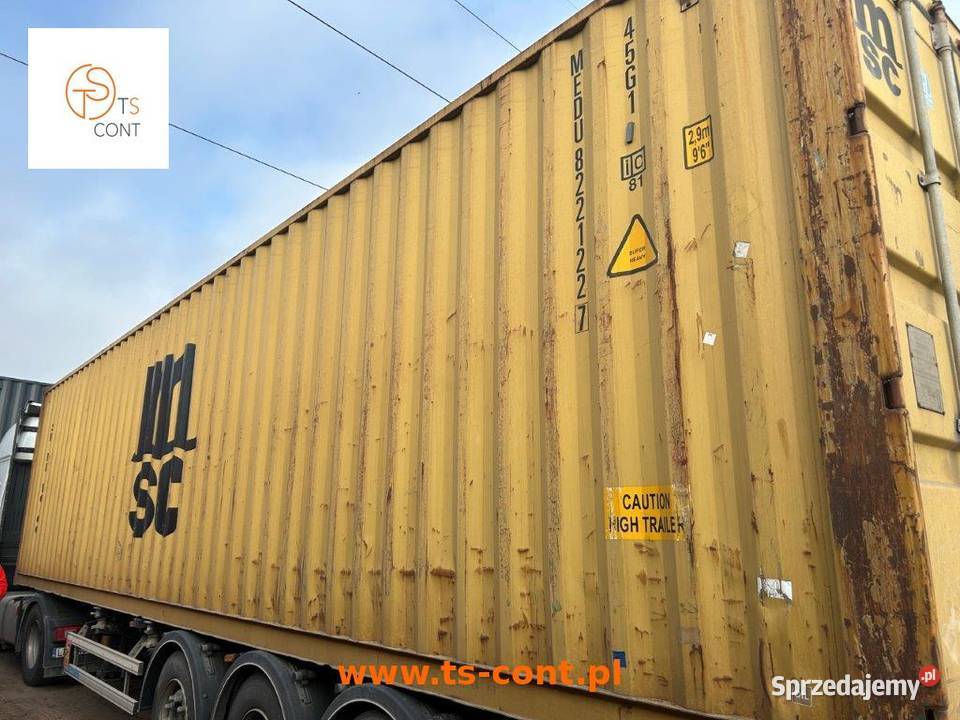 Kontener morski magazynowy 40 HC 40 DV używany Tychy