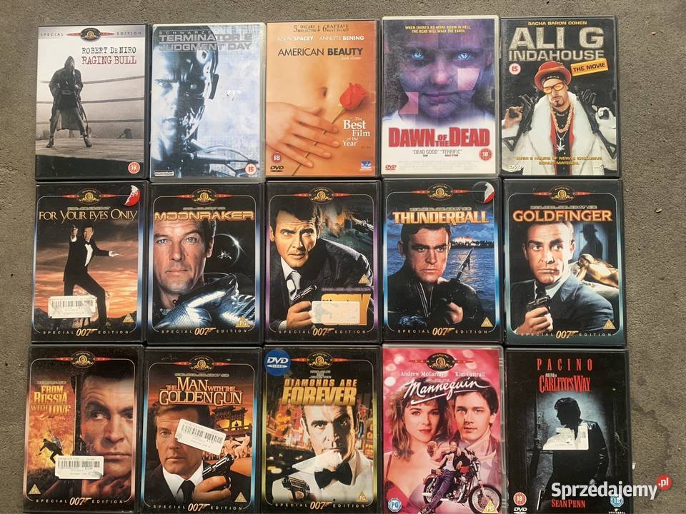 Kolekcja filmów na DVD z lat 80 tych 90 tych i Wrocław sprzedam