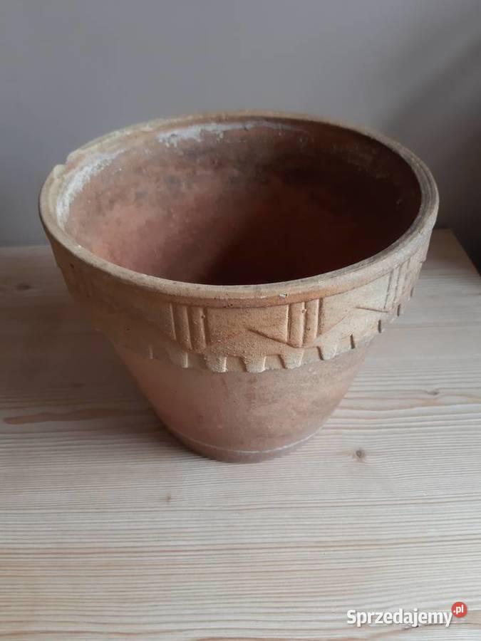Donica doniczka stara ceramiczna gliniana fi 255 Głuchołazy sprzedam