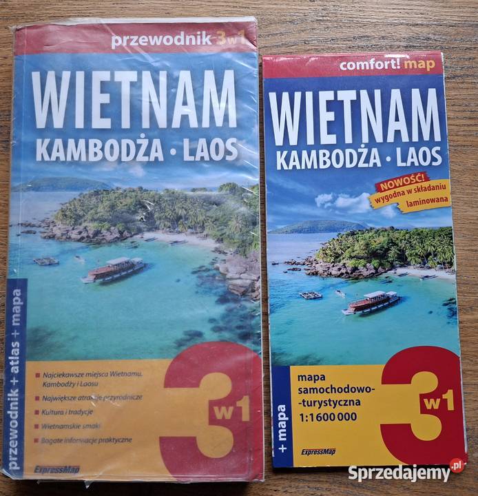 Wietnam Kambodża Laos przewodnik 3 w 1 Mapy i przewodniki Kraków