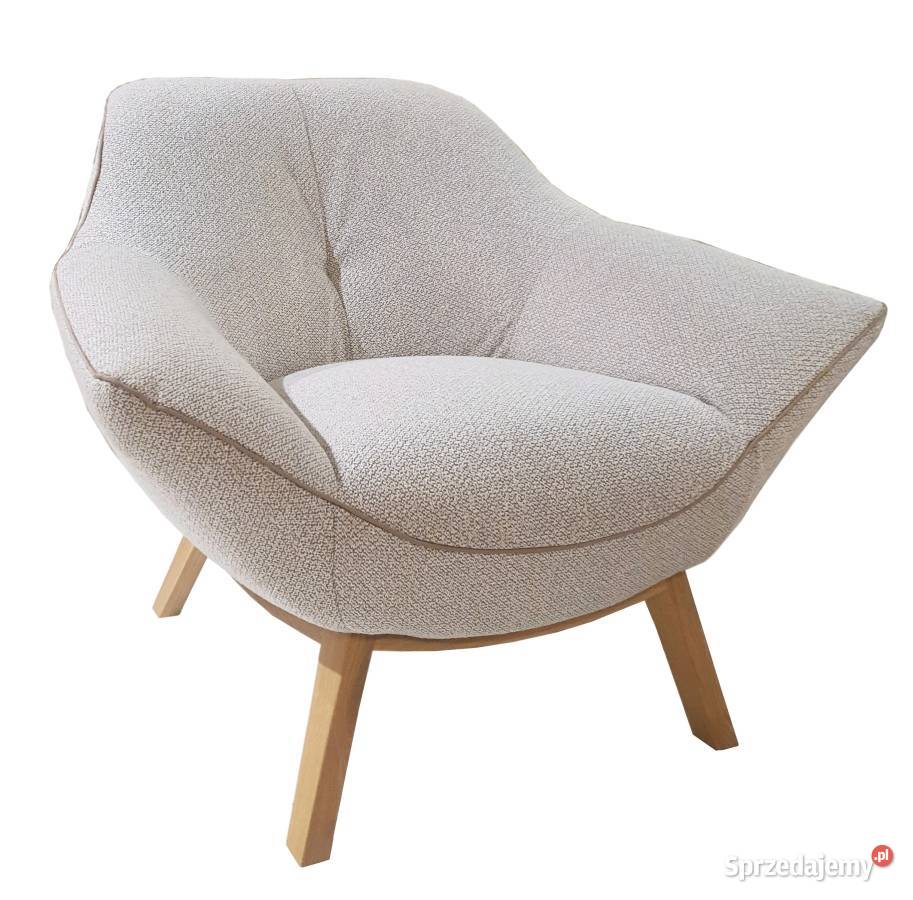 Nowoczesny wygodny kremowy fotel RICO Queen na Lublin