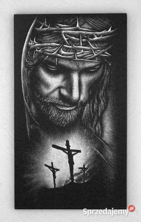 Jezus Chrystus Obraz ręcznie grawerowany na Rękodzieło Sandomierz