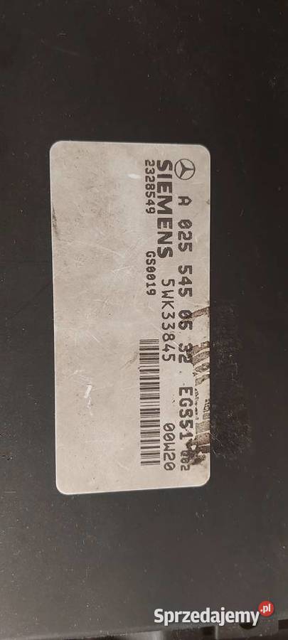 Sterownik skrzyni biegów A0255450532 Mercedes osobowe zachodniopomorskie