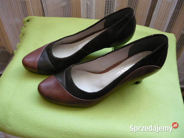 Buty damskie czółenka brązowe