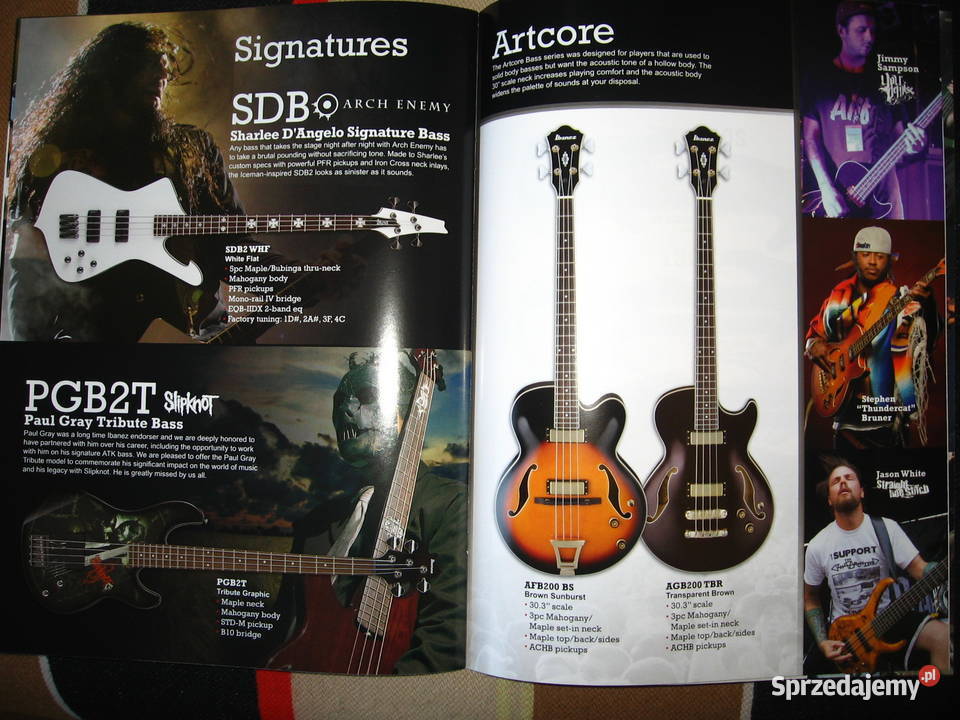 Ibanez 2012 Bass Guitar katalog gitar basowych Muzyka pomorskie Kępice