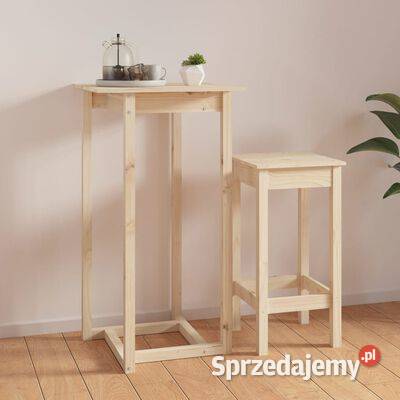 vidaXL Stolik barowy 60x60x110 lite drewno Warszawa sprzedam