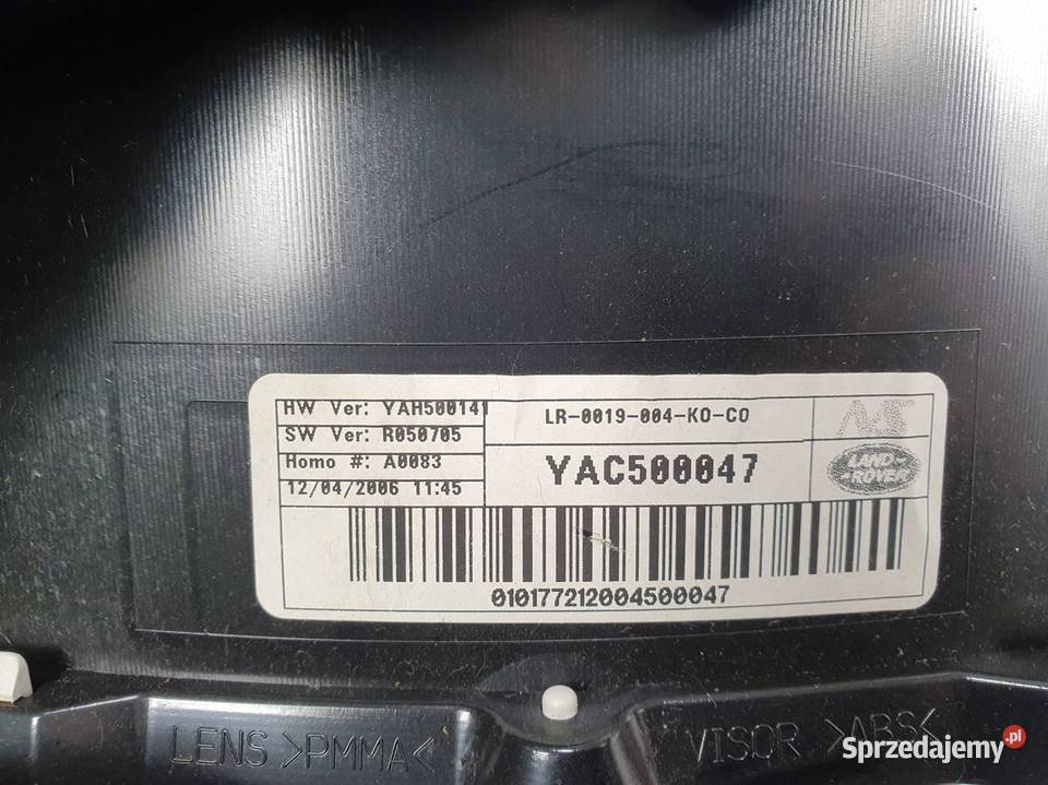 LICZNIK ZEGAR LAND ROVER DISCOVERY 3 YAH500141 osobowe Lipno