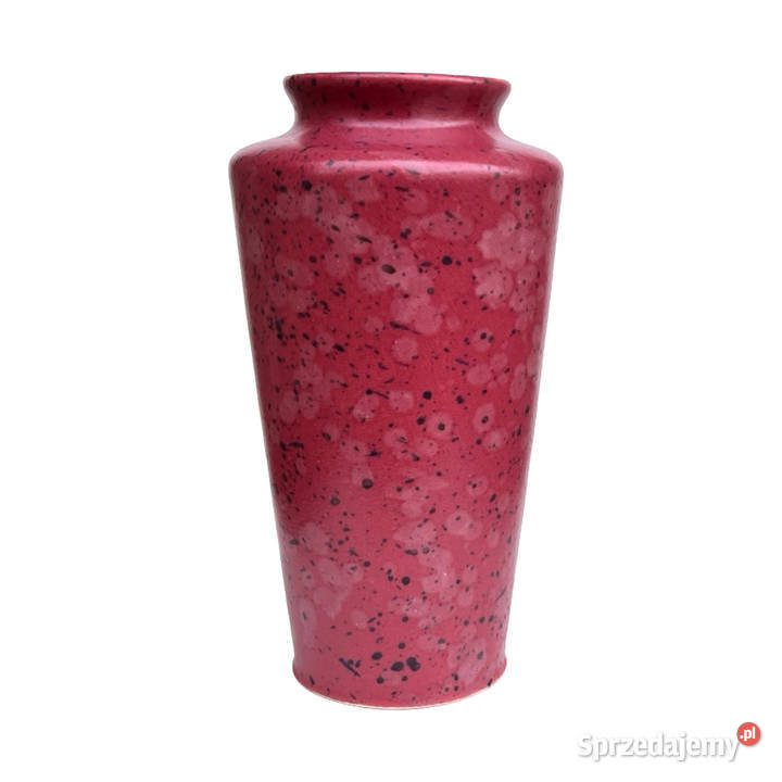 Bordowy ceramiczny wazon MF Design Niemcy lata Warszawa