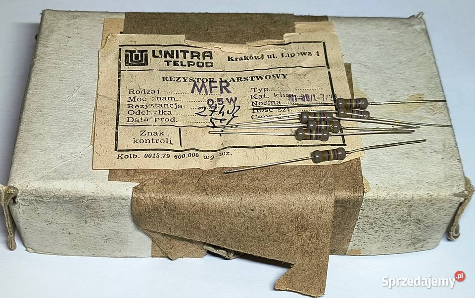 Rezystor 274 Ohm 05W MFR Unitra TELPOD Gdańsk