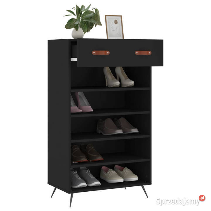Szafka na buty czarna 60x35x105 materiał Warszawa