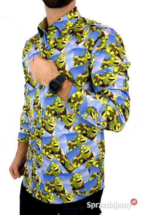 DANIEL BESSI Koszula Męska Fb090 Bajka SHREK Rozmiar L wielkopolskie Ostrów Wielkopolski