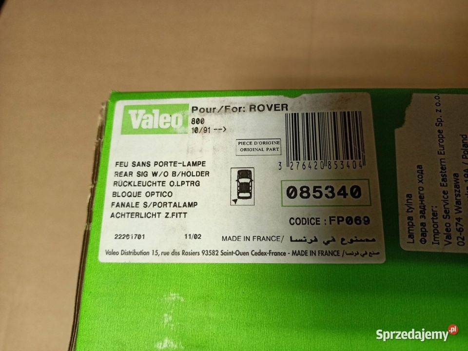 LAMPA TYŁ TYLNA LEWA ROVER 800 1991 VALEO NOWA Skarżysko-Kamienna sprzedam