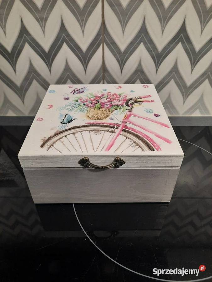 Szkatułka z rowerem decoupage opolskie Kędzierzyn-Koźle