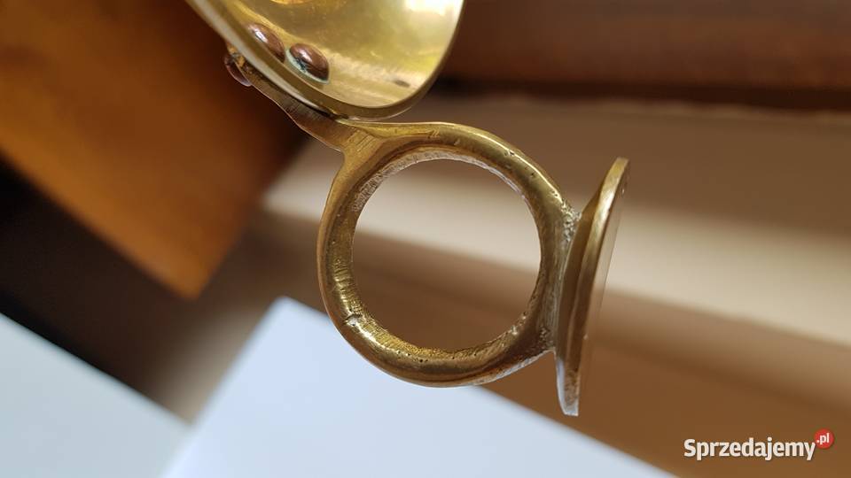 Stary mosiężny kaganek świecznik x2 mosiądz Dąbrowa Górnicza