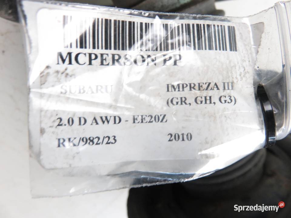 MCPERSON PRAWY PRZEDNI SUBARU IMPREZA III 20 D