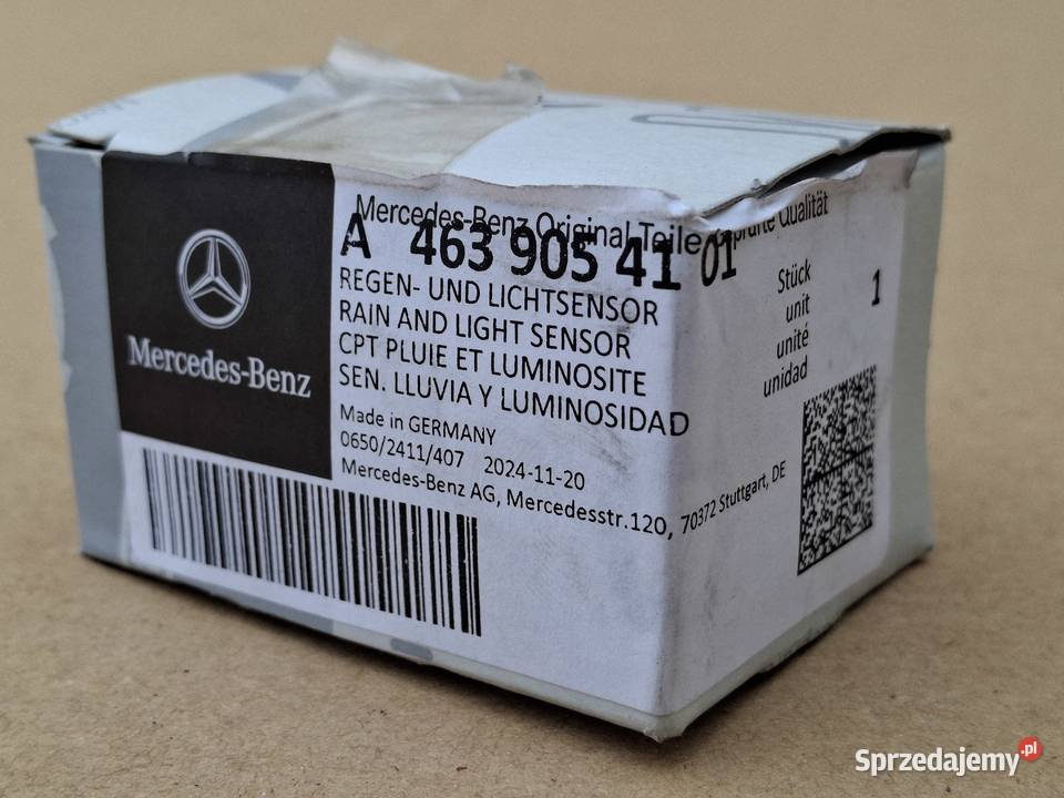 MERCEDES GKLASA W463 CZUJNIK SENSOR DESZCZU NOWY osobowe Kargowa