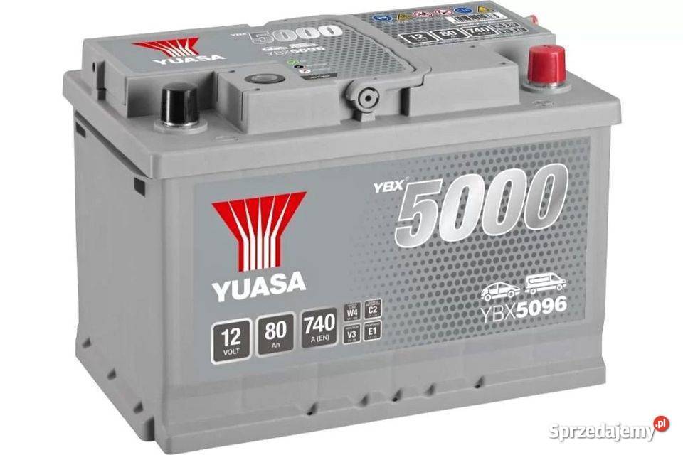 Akumulator Yuasa Silver 12V 80Ah 740A Prawy Plus Białystok sprzedam