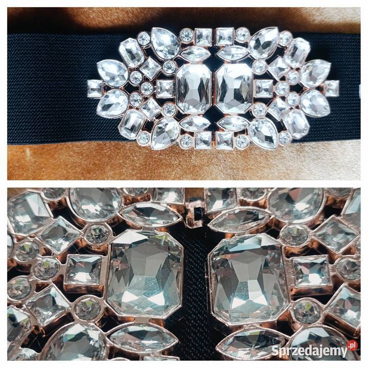 Pasek DamskiGUMA OZDOBNA BIŻUTERIA cekiny Wieluń