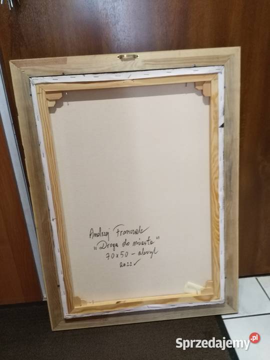 Andrzej Fronczak Droga do miasta akryl 2022 Włocławek sprzedam