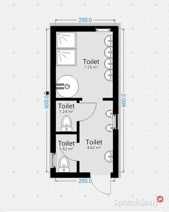 KONTENER SANITARNY 2x PRYSZNIC 2x WC 2x PISUAR Wrocław