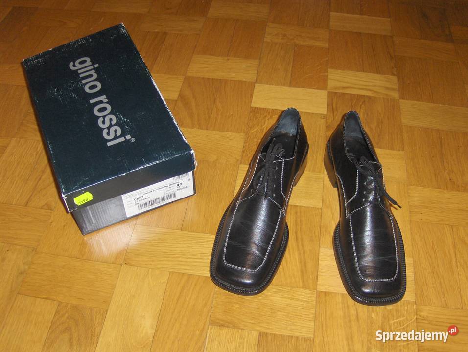 Czarne damskie półbuty Gino Rossi Skóra R40