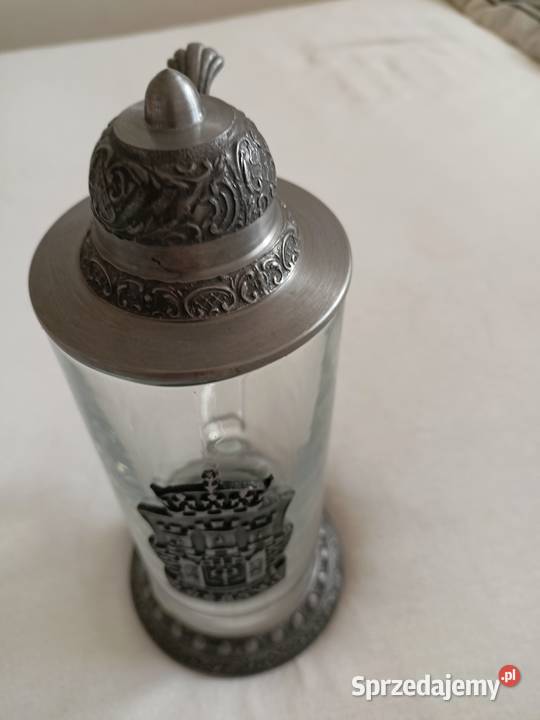 Kufel szklany z pokrywą Kłodzko sprzedam