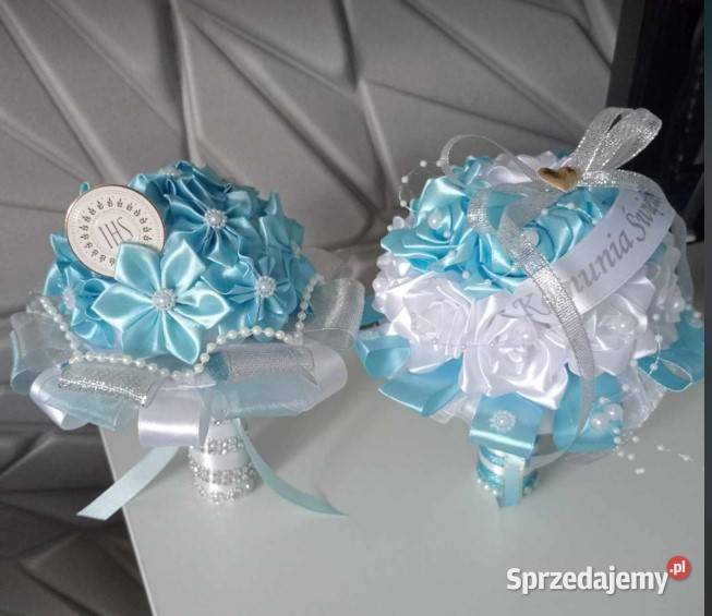 Aniołki i bukieciki z wstązki na różne okazje małopolskie Śmigno