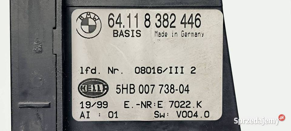 PANEL KLIMATYZACJI BMW E46 64118382446 sprzedam