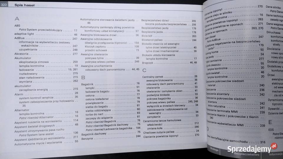 INSTRUKCJA OBSŁUGI AUDI Q7 4LO W Języku POLSKIM Rok wydania 2008
