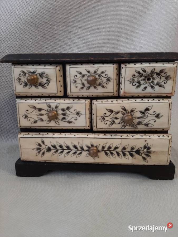 Stara śliczna ręcznie robiona szkatułka antyk Antyki Inowrocław
