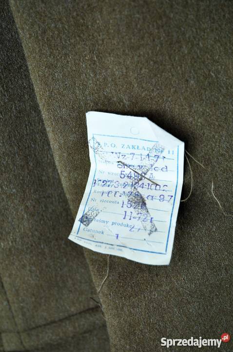 Płaszcz sukienny oficerski wojsk lądowych PRL mazowieckie