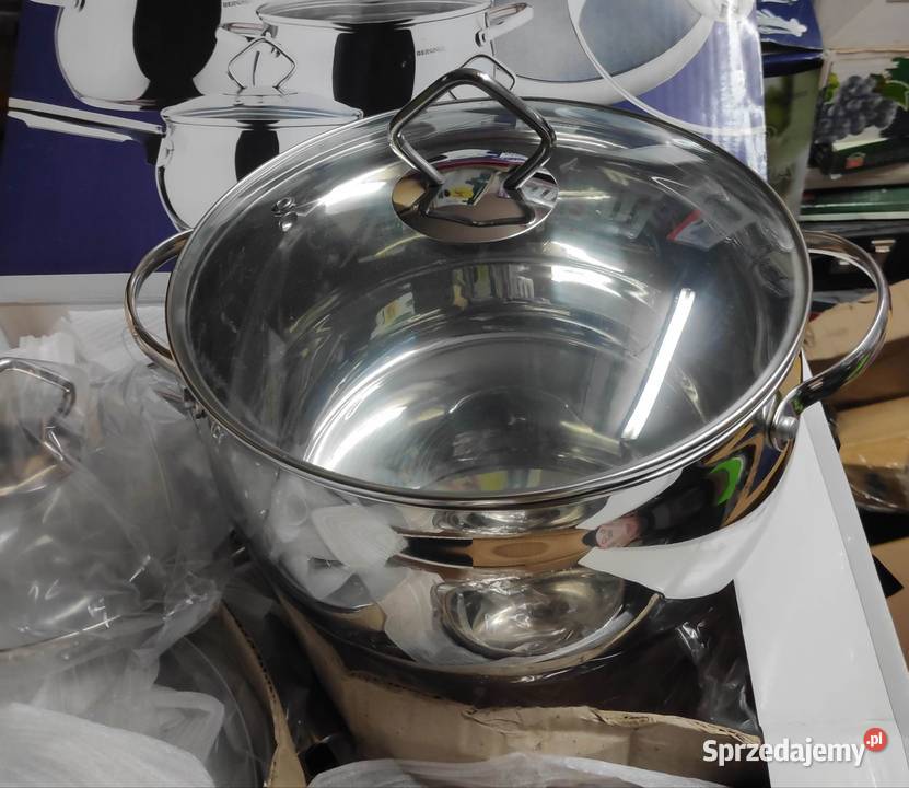 Garnki Bergner jumbo 12 el z patelnią teflon Łódź